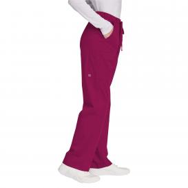Wink WW4550P Women\'s Petite WorkFlex Cargo Pocket Scrub Pants - Wine