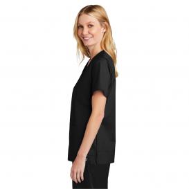 Wink WW4560 Women\'s WorkFlex V-Neck Scrub Top - Black