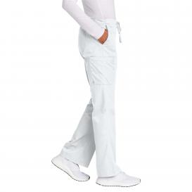Wink WW4750P Women\'s Petite WorkFlex Flare Leg Cargo Pocket Scrub Pants - White