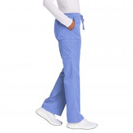 Wink WW4750T Women\'s Tall WorkFlex Flare Leg Cargo Pocket Scrub Pants - Ceil Blue