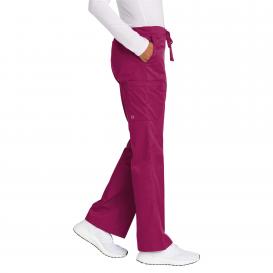 Wink WW4750T Women\'s Tall WorkFlex Flare Leg Cargo Pocket Scrub Pants - Wine