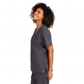 Wink WW4760 Women\'s WorkFlex Mock Wrap Scrub Top - Pewter