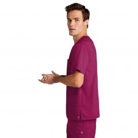 Wink WW5068 Men\'s Premiere Flex V-Neck Scrub Top - Wine