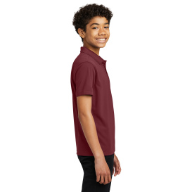 Port Authority Y110 Youth Dry Zone UV Micro-Mesh Polo - Burgundy