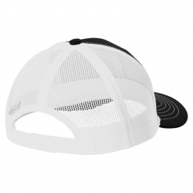 Port Authority YC112 Youth Snapback Trucker Cap - Black/White