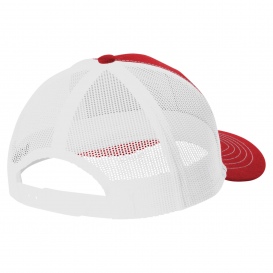 Port Authority YC402 Youth Snapback Trucker Cap - Flame Red/White