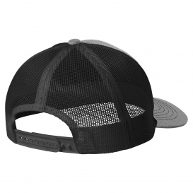 Port Authority YC112 Youth Snapback Trucker Cap - Heather Grey/Black