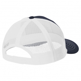 Port Authority YC112 Youth Snapback Trucker Cap - Rich Navy/White