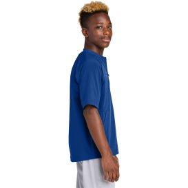 Sport-Tek YJST489 Youth Repeat 1/2-Zip Short Sleeve Jacket - True Royal