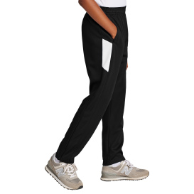 Sport-Tek YPST800 Youth Travel Pants - Black/White