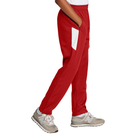Sport-Tek YPST800 Youth Travel Pants - Deep Red/White
