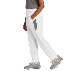 Sport-Tek YPST800 Youth Travel Pants - White/Iron Grey
