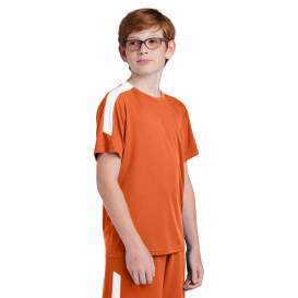 Sport-Tek YST100 Competitor United Crew - Deep Orange/White
