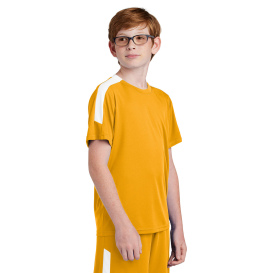Sport-Tek YST100 Competitor United Crew - Gold/White