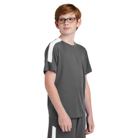Sport-Tek YST100 Competitor United Crew - Iron Grey/White