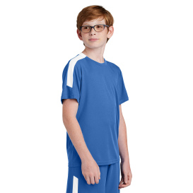 Sport-Tek YST100 Competitor United Crew - True Royal/White