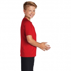 Sport-Tek YST470 Youth Rashguard Tee - True Red