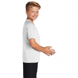 Sport-Tek YST470 Youth Rashguard Tee - White