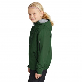 Sport-Tek YST56 Youth Waterproof Insulated Jacket - Forest Green