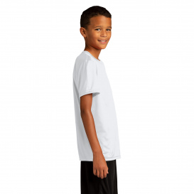 Sport-Tek YST720 Youth PosiCharge Re-Compete Tee - White