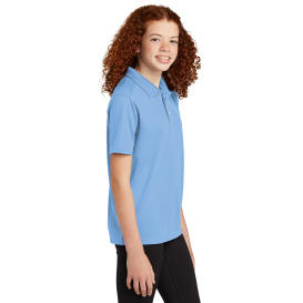 Sport-Tek YST740 Youth UV Micropique Polo - Carolina Blue