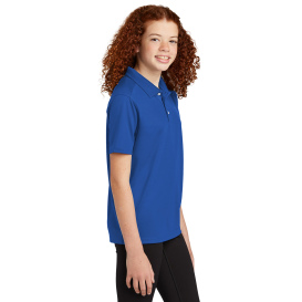 Sport-Tek YST740 Youth UV Micropique Polo - True Royal
