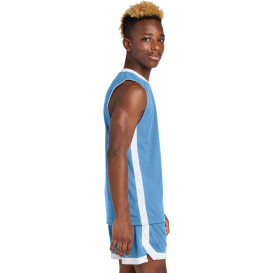 Sport-Tek YST900 Youth Rival Basketball Rev Jersey - Carolina Blue/White