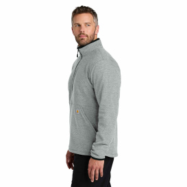 Carhartt CT106417 Textured 1/2-Zip Fleece Jacket - Heather Grey