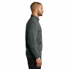 Port Authority SW2901 Easy Care Full-Zip Sweater - Charcoal Heather