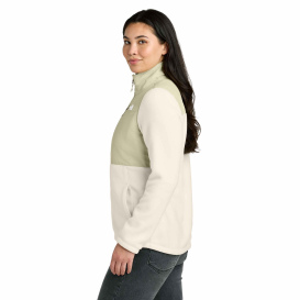 The North Face NF0A8BUR Ladies Highest Peak Full-Zip Fleece Jacket - Gardenia White/Gravel