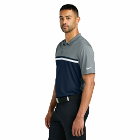 Nike NKFQ3968 Dri-FIT Victory Colorblock Polo - Cool Grey/Navy/White