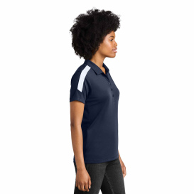 Sport-Tek LST104 Ladies Competitor United Polo - True Navy/White