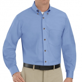 Red Kap SP90 Men\'s Poplin Dress Shirt - Long Sleeve - Light Blue