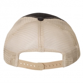 Richardson 111 Garment-Washed Trucker Cap - Black/Khaki
