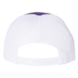 Richardson 111 Garment-Washed Trucker Cap - Purple/White