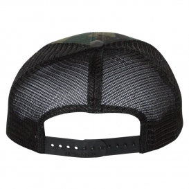 Richardson 111P Washed Printed Trucker Hat - Army Camo/Black