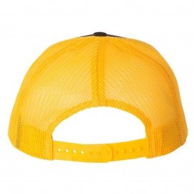 Richardson 112 Snapback Trucker Cap - Black/Gold