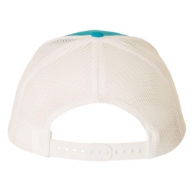 Richardson 112 Snapback Trucker Cap - Cyan/White