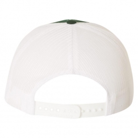 Richardson 112 Snapback Trucker Cap - Dark Green/White