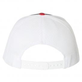 Richardson 112 Snapback Trucker Cap - Navy/White/Red
