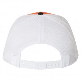 Richardson 112 Snapback Trucker Cap - Orange/White/Black