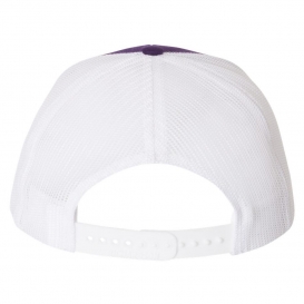 Richardson 112 Snapback Trucker Cap - Purple/White