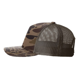 Richardson 112PFP Five Panel Printed Trucker Cap - Bark Duck Camo/Brown