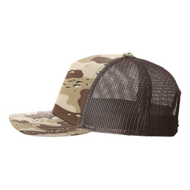 Richardson 112PFP Five Panel Printed Trucker Cap - Desert Camo/Brown