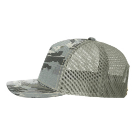 Richardson 112PFP Five Panel Printed Trucker Cap - Digital Camo/Light Green