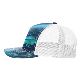 Richardson 112PFP Five Panel Printed Trucker Cap - Kryptek Pontus/White