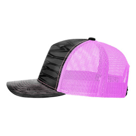 Richardson 112PFP Five Panel Printed Trucker Cap - Kryptek Typhon/Neon Pink