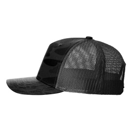 Richardson 112PFP Five Panel Printed Trucker Cap - Sable Duck Camo/Black