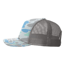 Richardson 112PFP Five Panel Printed Trucker Cap - Saltwater Duck Camo/Charcoal