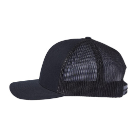 Richardson 112PL 112+ R-Flex Adjustable Trucker Cap - Black